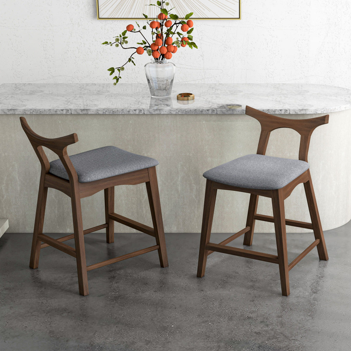 Hester - Upholstered, Square Bar Chair (Set of 2)