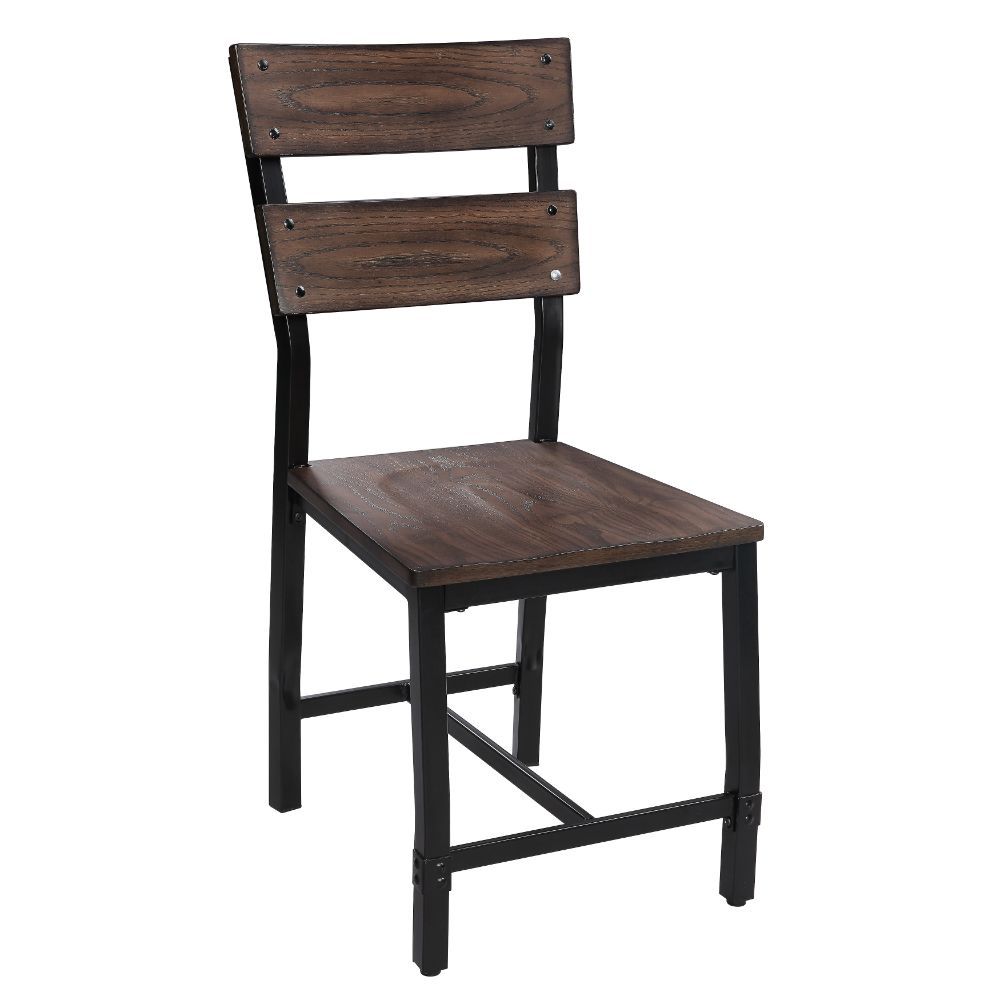 Mariatu - Side Chair Set of 2) - Oak & Black