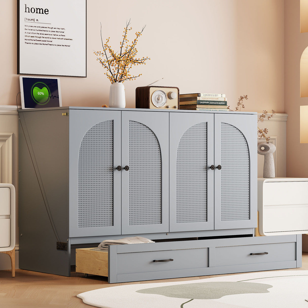 Murphy Bed With Large Drawers