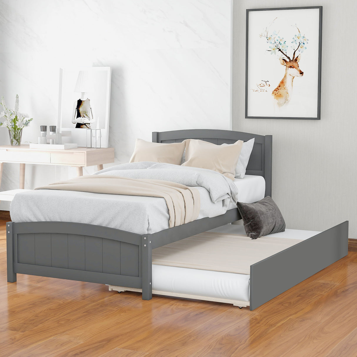 Platform Bed & Headboard, Footboard And Slat Support