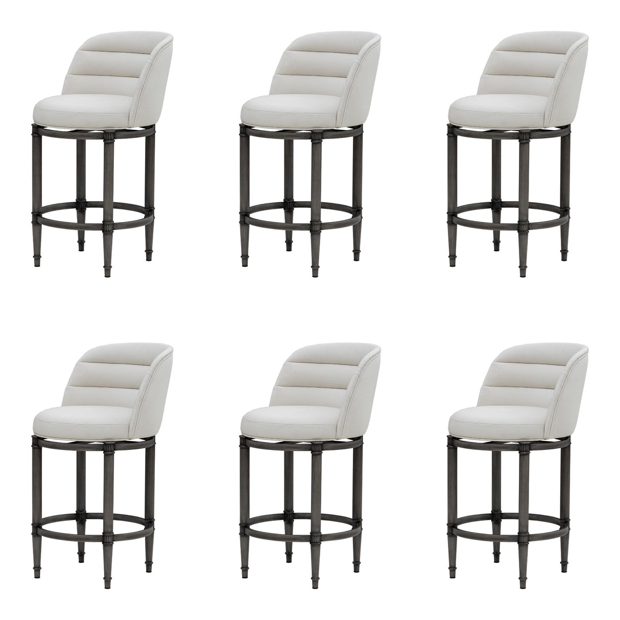 Eunice - Faux Leather Upholstered Swivel Counter Height Barstool