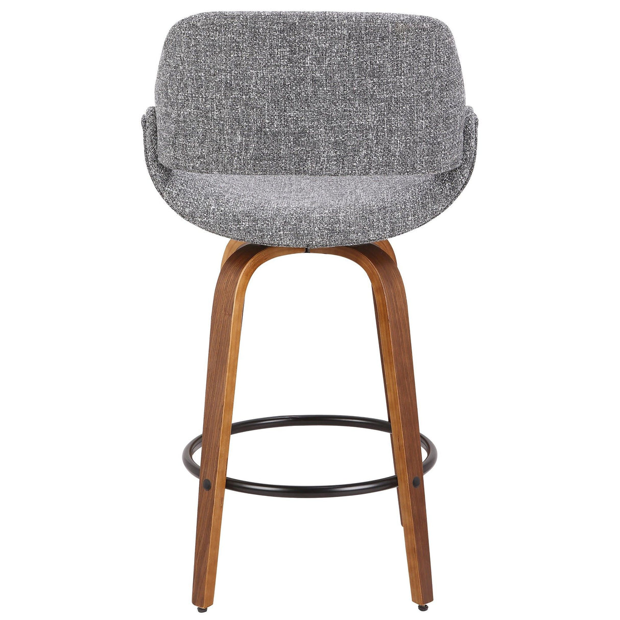 Fabrizzi - Mid-Century Modern Counter Stool - Walnut Frame