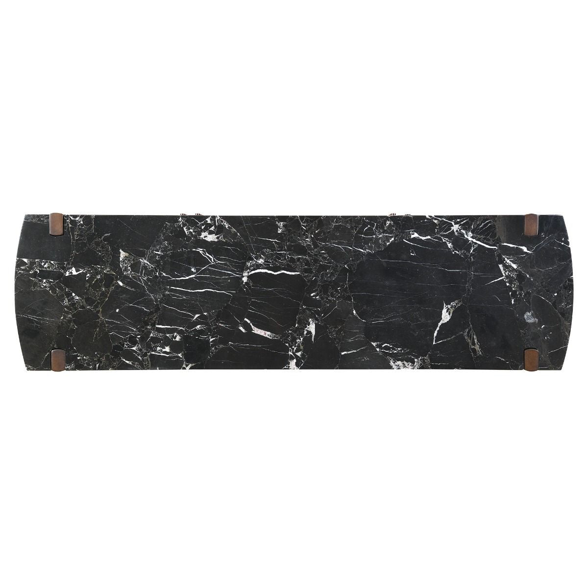Estella - Server With Marble Top - Black Natural Marble Top & Walnut