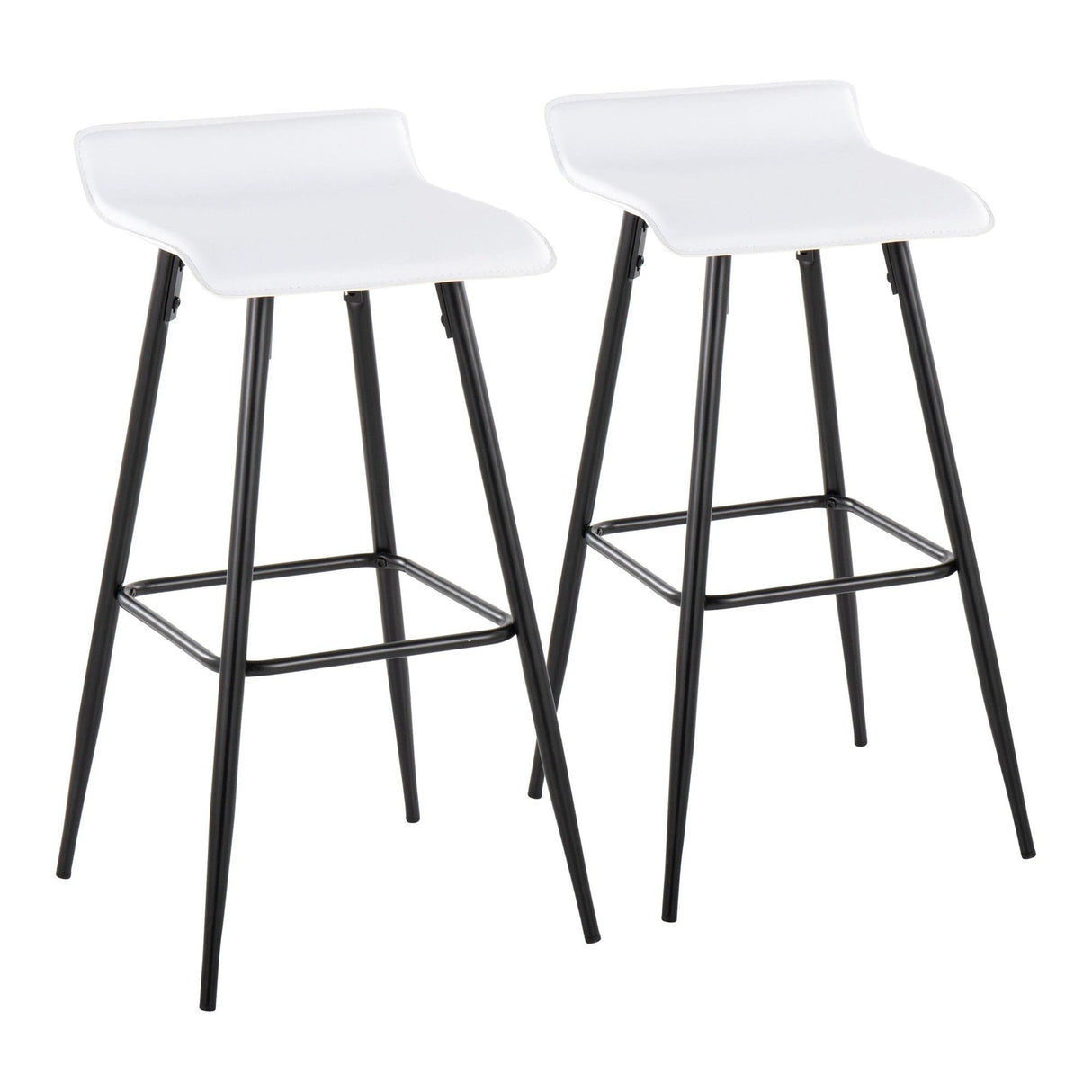 Ale - 30" Fixed-Height Barstool (Set of 2) - White