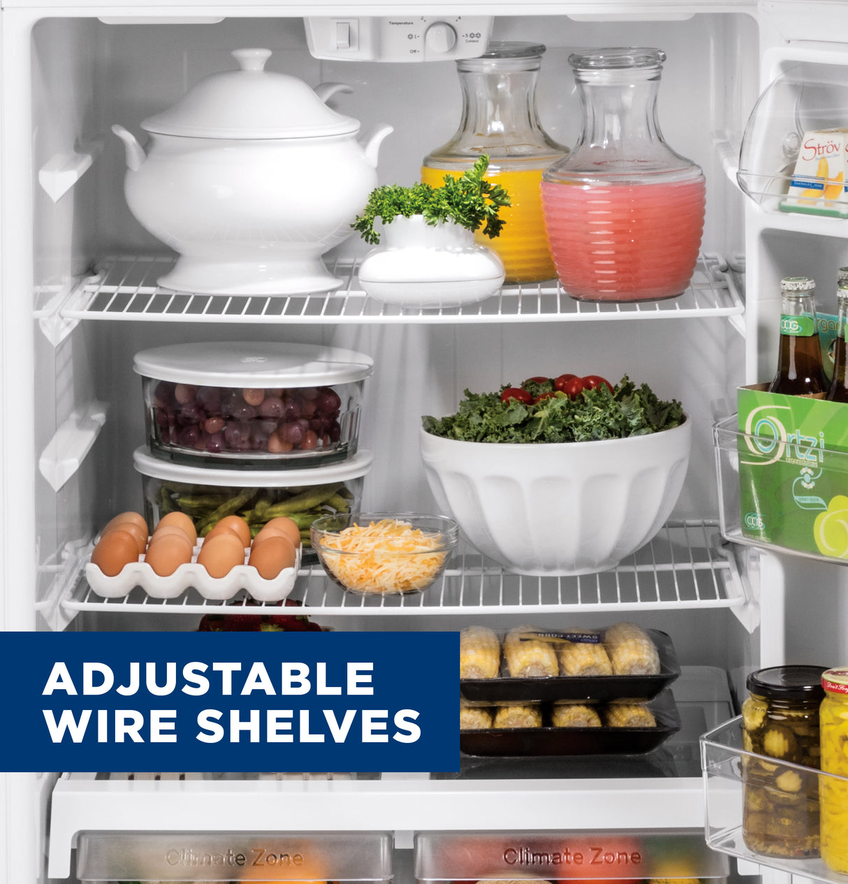 GE GTE19DTNRWW - 19.2 Cu. Ft. Top-Freezer Refrigerator - White