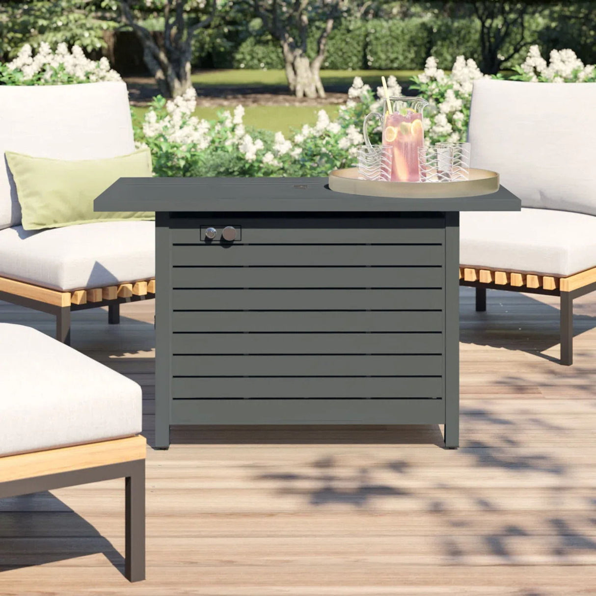 Outdoor Fire Pit Table With Lid Fuel Versatility