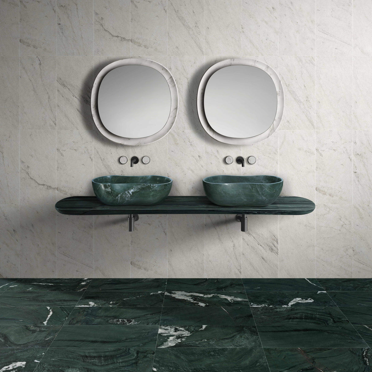 Bathroom Vessel Sink With Wavy Design