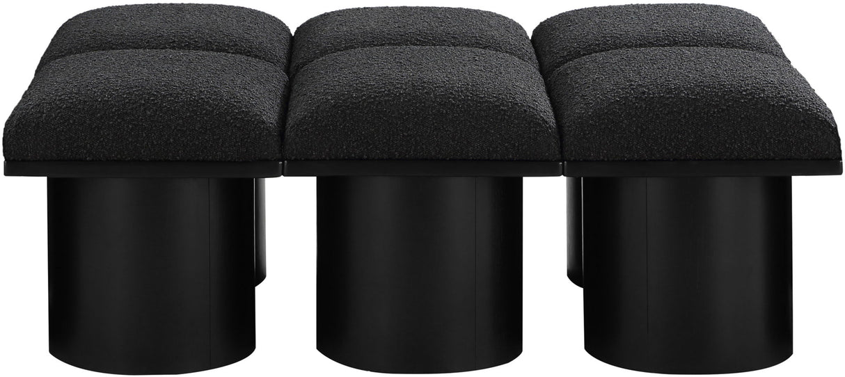 Pavilion - 6 Piece Modular Bench With Black Base