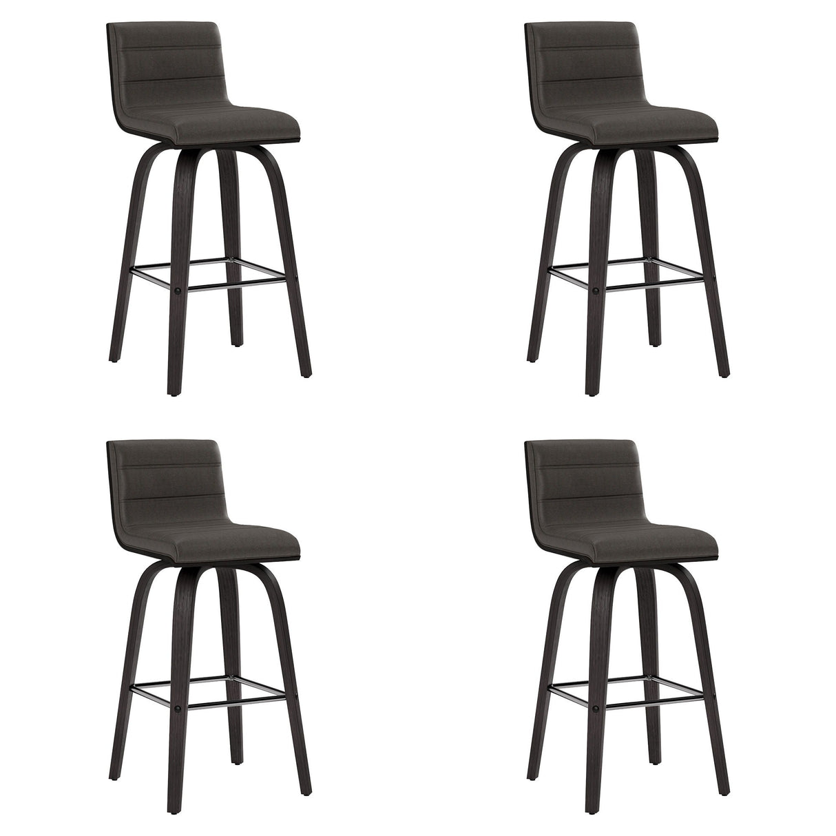 Vienna - 26" Swivel Counter Stool - Black Wood