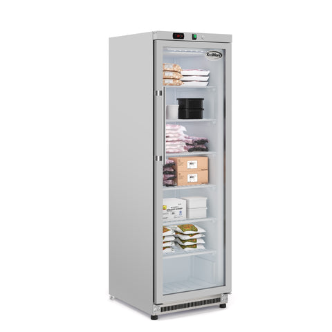 12 Cu. ft. Commercial Freezer with Glass Door in Stainless Steel - Manual Defrost (KM-FMD12SGD)