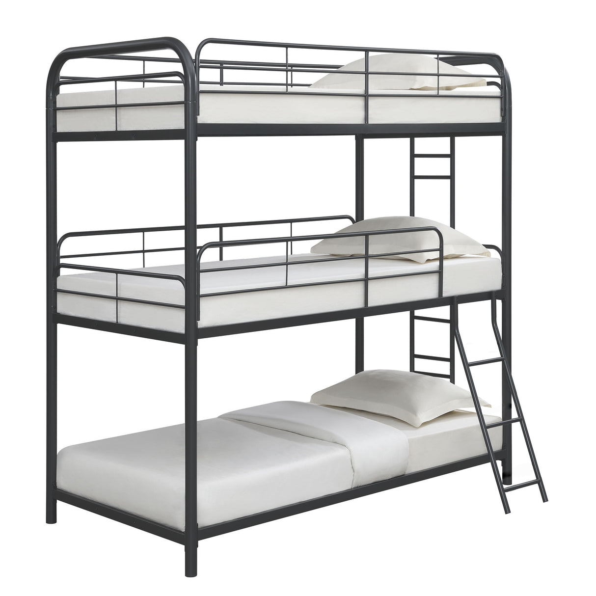 Modern Triple Bunk Bed, Durable Metal Frame