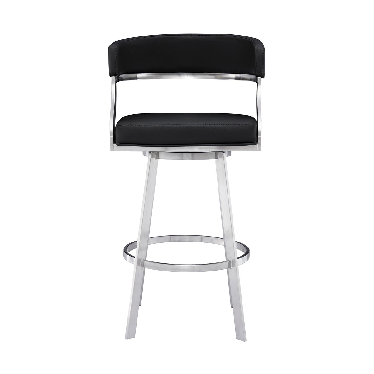 Saturn - Counter Height Bar Stool - Brushed Stainless Steel