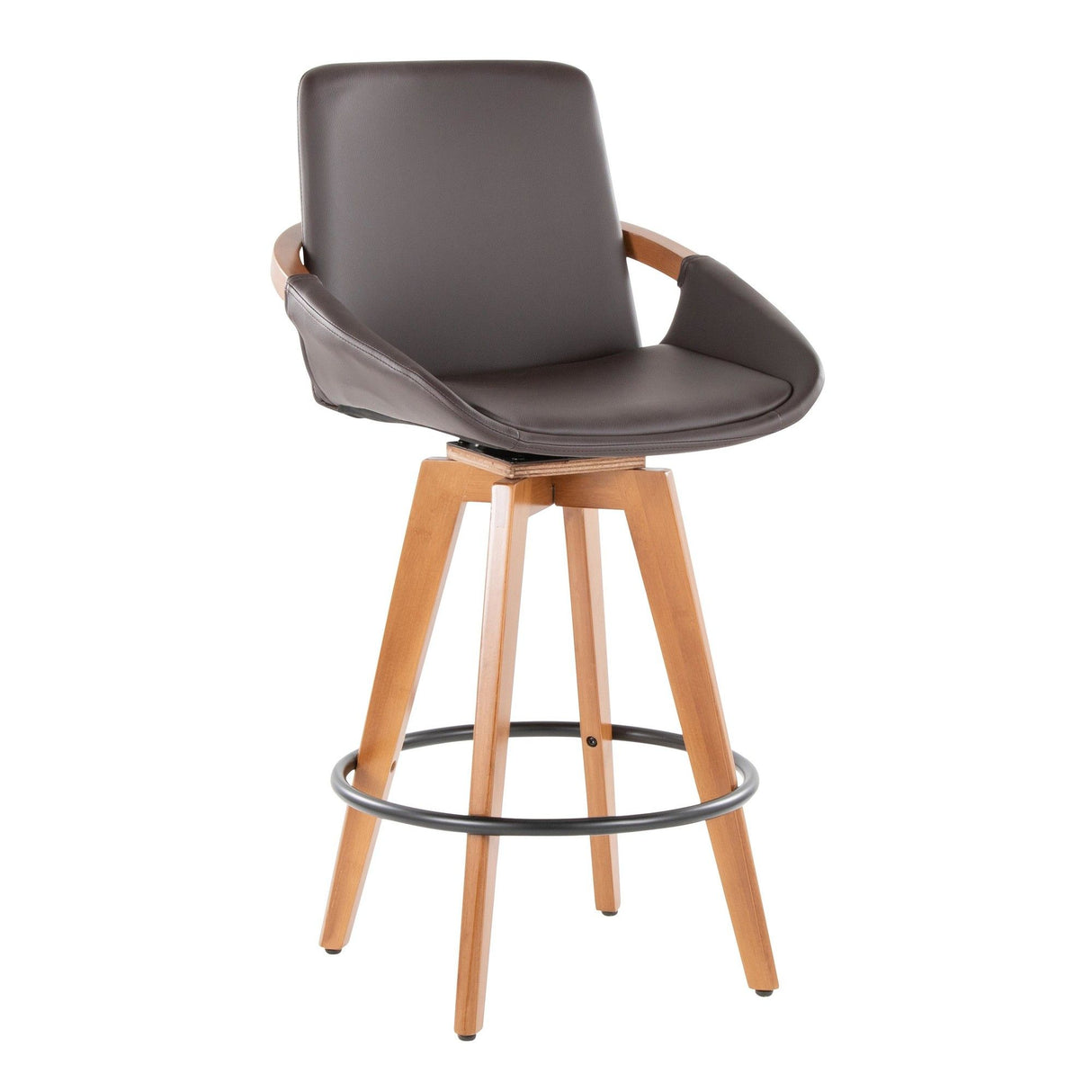 Cosmo - Fixed-Height Counter Stool - Walnut Bamboo Base