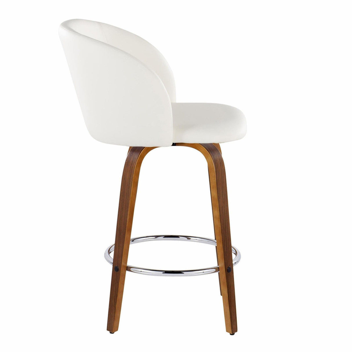 Fran - 35.5" Fixed-Height Counter Stool (Set of 2) - Walnut Wood