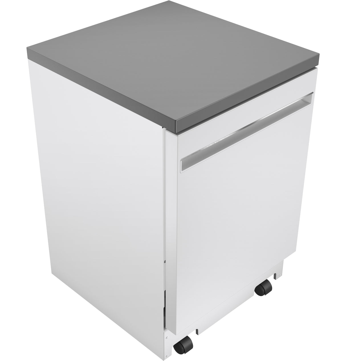 GE GPT225SGLWW - 24" Stainless Steel Interior Portable Dishwasher with Sanitize Cycle - White