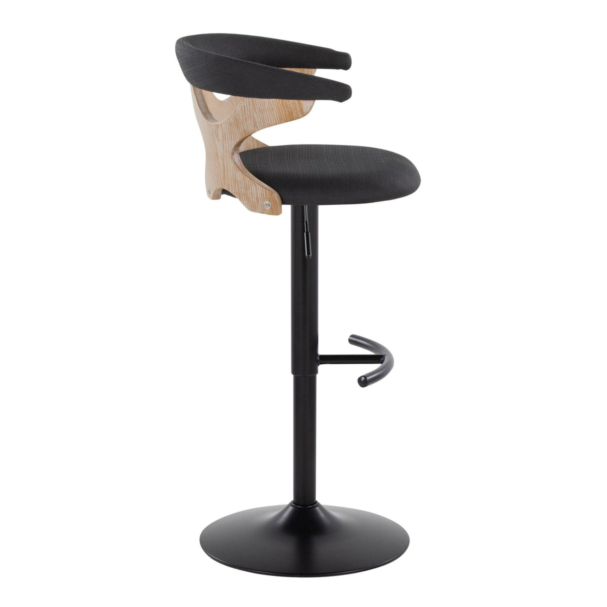 Gardenia - Adjustable Barstool (Set of 2) - Black And Charcoal