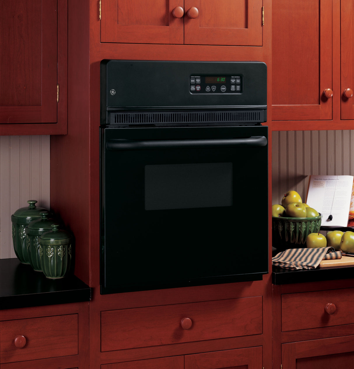 GEJRP20BJBB - 24 in. 2.7 cu. ft. Electric Single Wall Oven - Black on Black