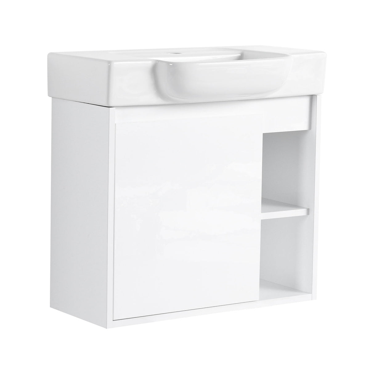 Wall Mounted Bathroom Vanity With Sink & Soft Close Door