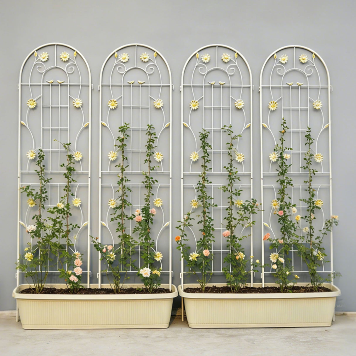 Metal Garden Trellis Rustproof Trellis For Climbing Plant Outdoor Flower Support