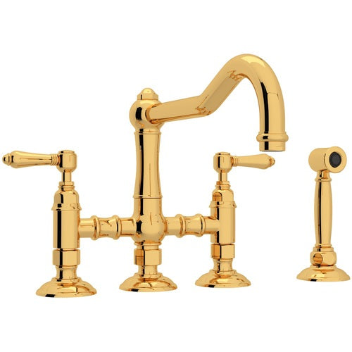 Rohl RA1458LMWSIB2 "Acqui" Two Handle Kitchen Faucet
