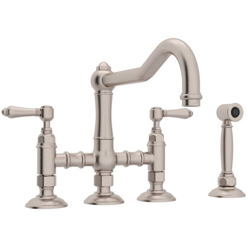 Rohl RA1458LMWSSTN2 "Acqui" Two Handle Kitchen Faucet