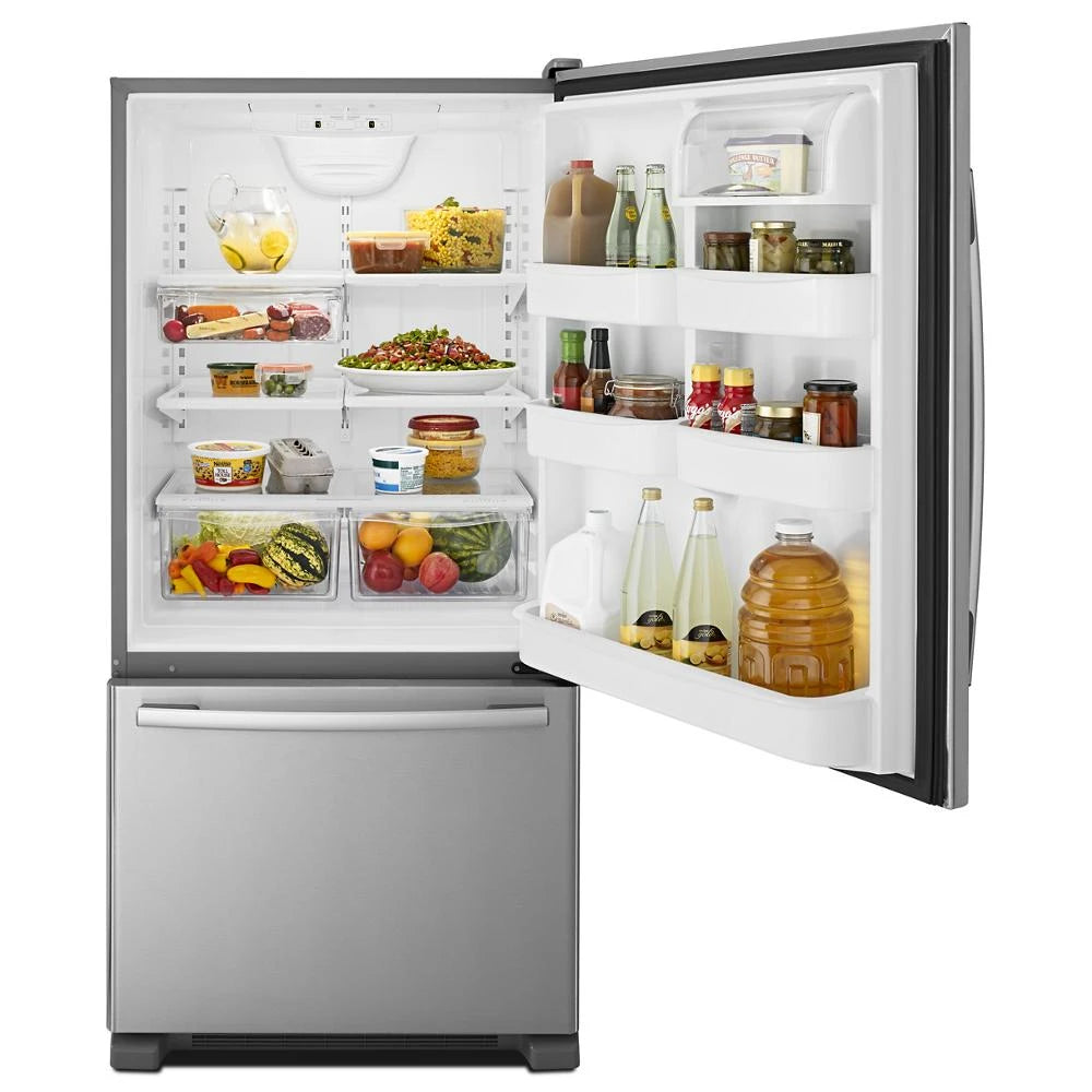 33-inch Wide Bottom-Freezer Refrigerator with EasyFreezer(TM) Pull-Out Drawer - 22 cu. ft. Capacity - (ABB2224BRM)