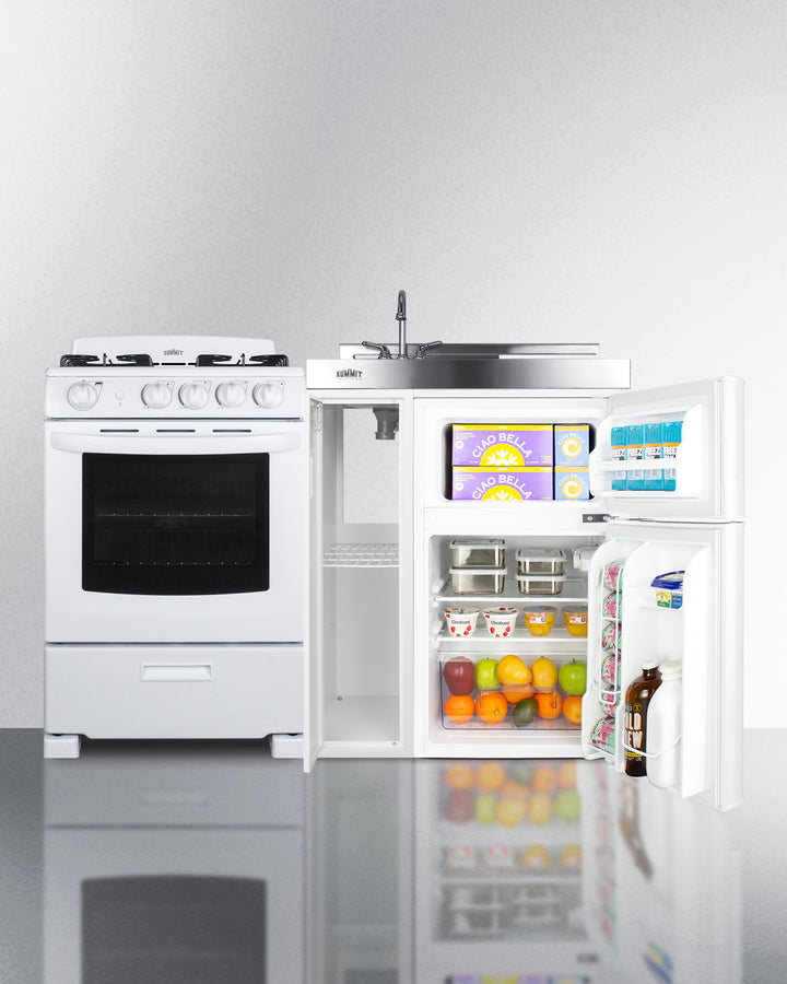54" Wide All-in-one Kitchenette With Gas Range - (ACK54GASW)