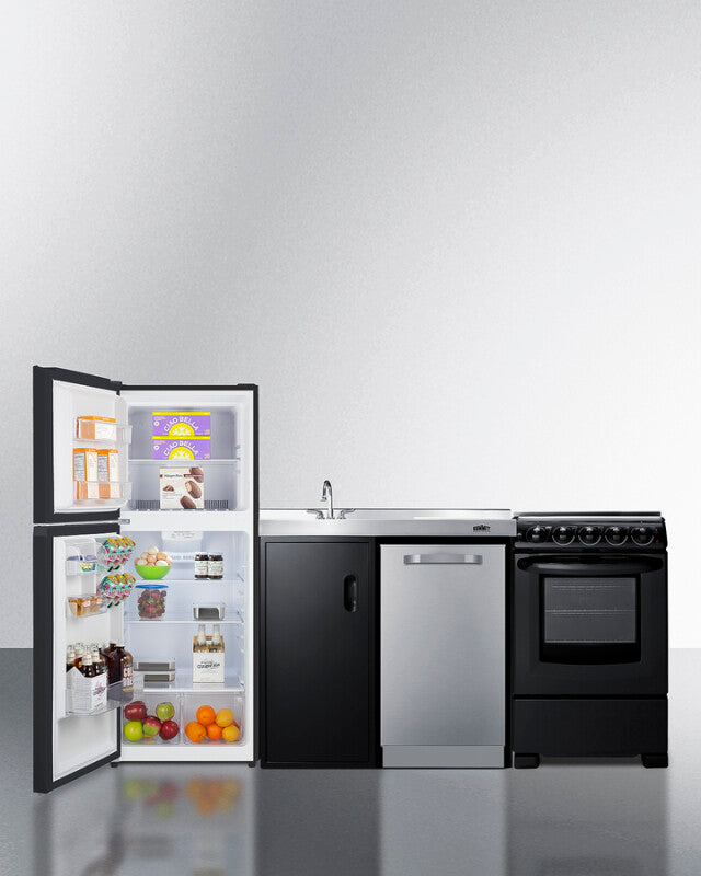 80" Wide All-In-One Kitchenette with Range and Dishwasher - (ACK80HT)