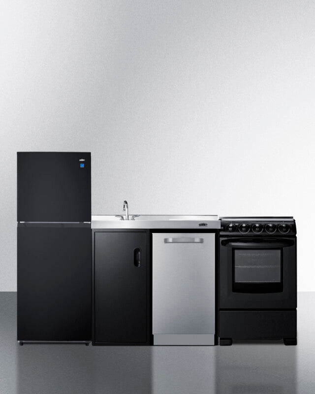 80" Wide All-In-One Kitchenette with Range and Dishwasher - (ACK80HT)