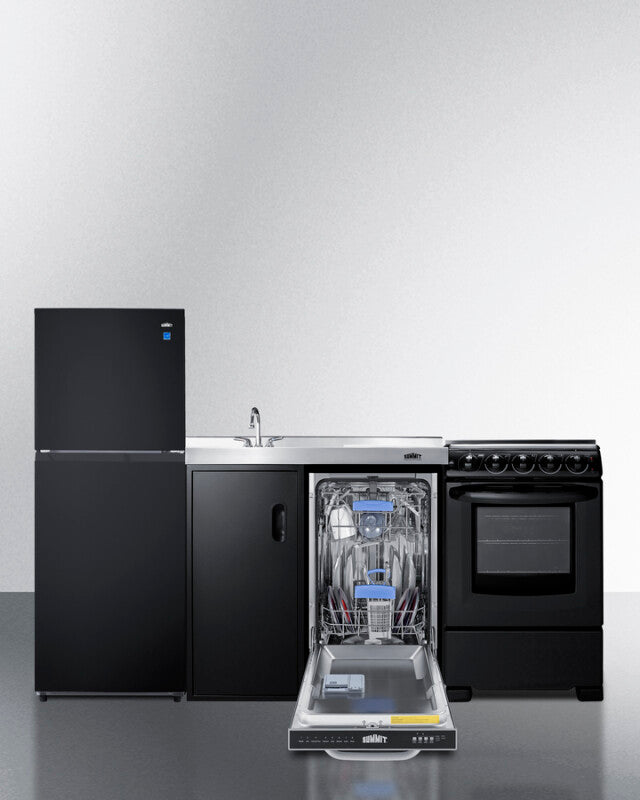 80" Wide All-In-One Kitchenette with Range and Dishwasher - (ACK80HT)