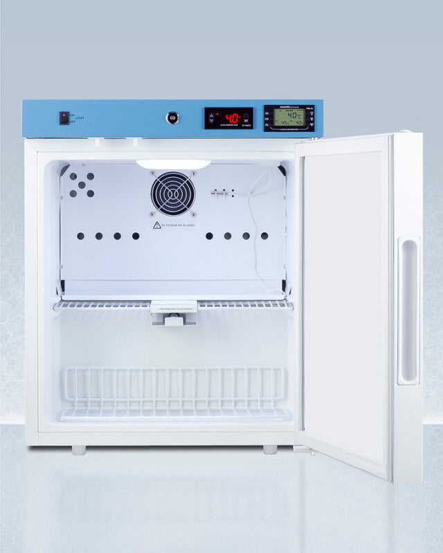19" Wide Compact Medical Refrigerator, Certified to NSF/ANSI 456 Vaccine Storage Standard - (ACR161WNSF456)
