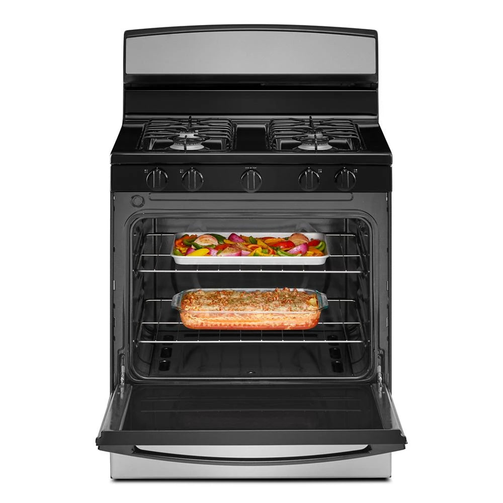 Amana(R) 30-inch Gas Range with Easy-Clean Glass Door - (AGR4203MNS)
