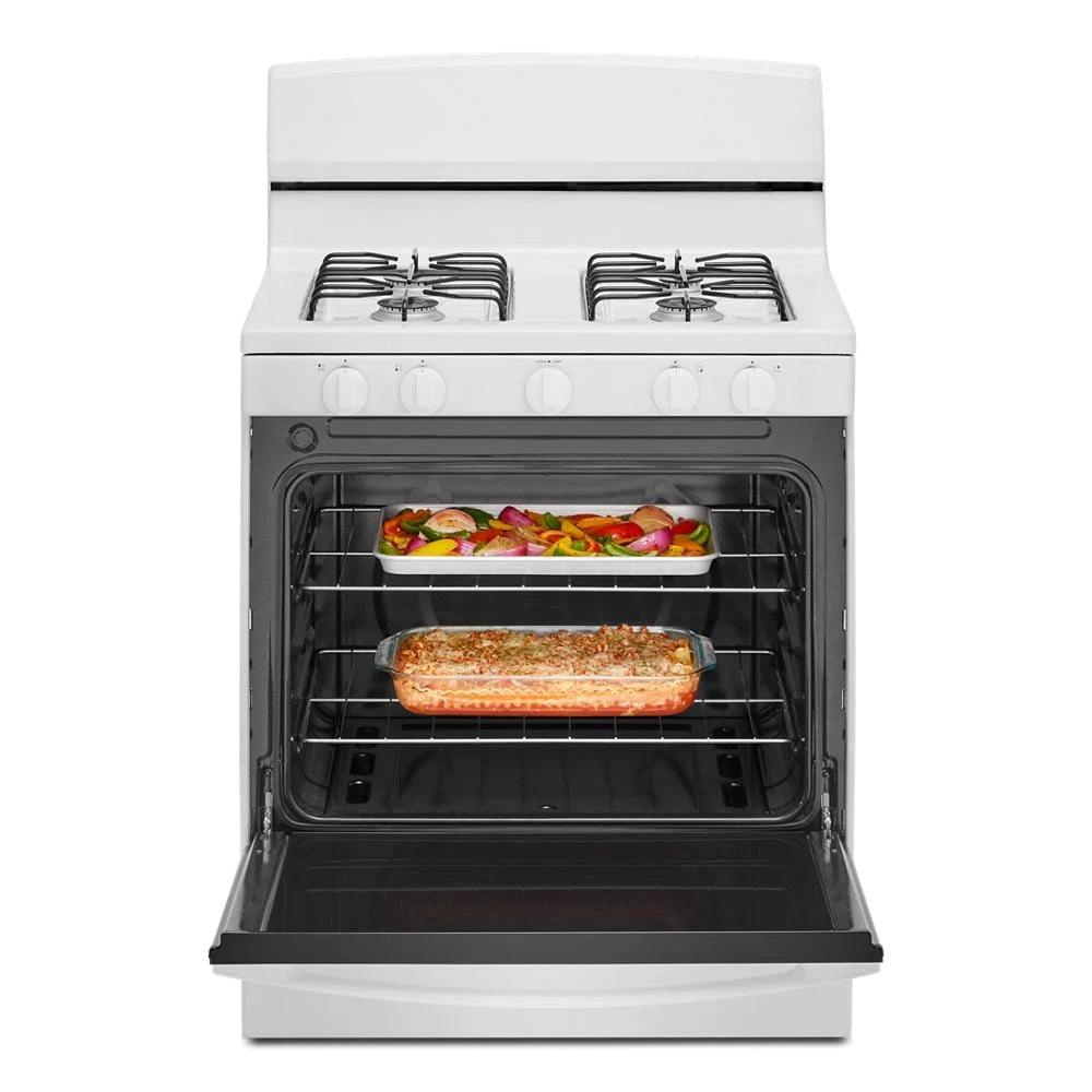 Amana(R) 30-inch Gas Range with Easy-Clean Glass Door - (AGR4203MNW)