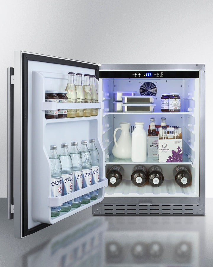 24" Built-In Outdoor Refrigerator, ADA Compliant - (AL55OSCSSLHD)