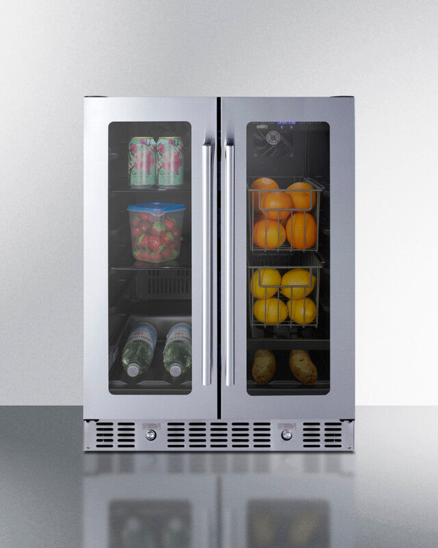 24" Built-in Dual-zone Produce Refrigerator, ADA Compliant - (ALFD24WBVCSSPANTRY)