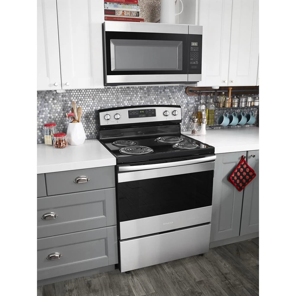 1.6 Cu. Ft. Over-the-Range Microwave with Add 0:30 Seconds - (AMV2307PFS) - AMANA
