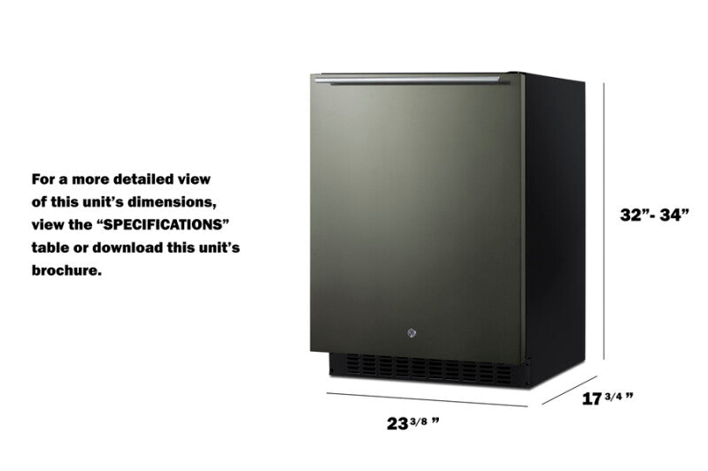 24" Wide Built-In All-Refrigerator, ADA Compliant - (ASDS2413KSHH)