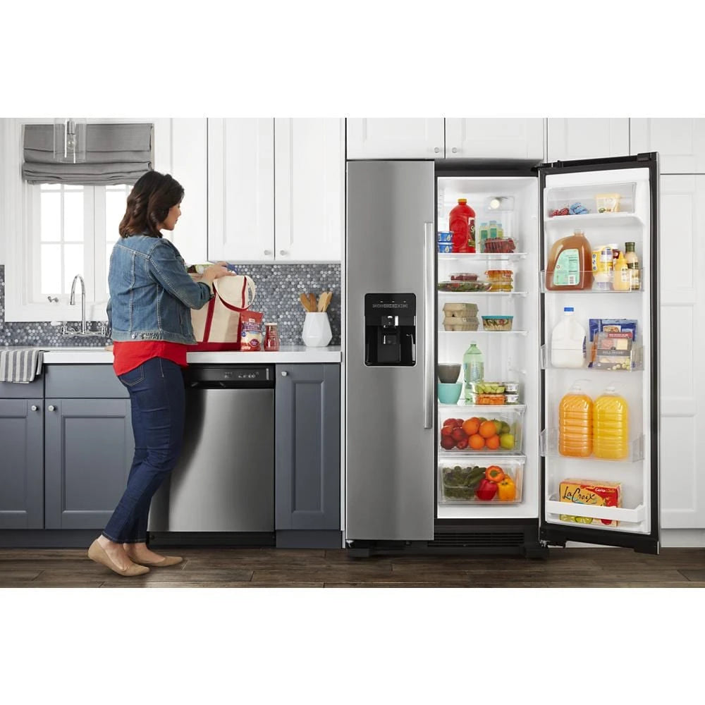 33-inch Side-by-Side Refrigerator with Dual Pad External Ice and Water Dispenser - (ASI2175GRS)