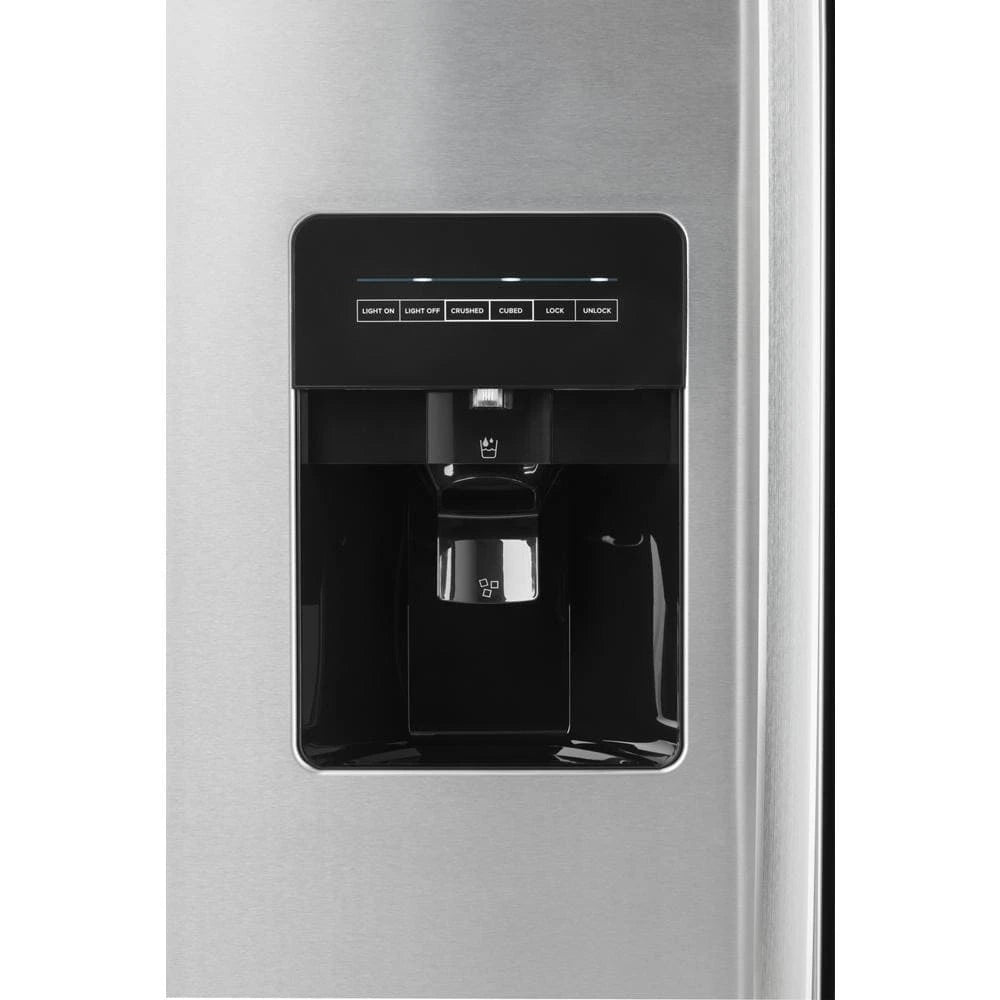 36-inch Side-by-Side Refrigerator with Dual Pad External Ice and Water Dispenser - (ASI2575GRS)