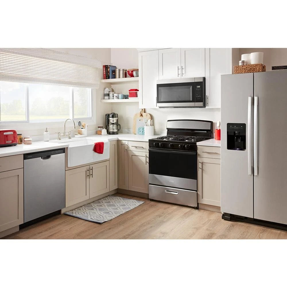 36-inch Side-by-Side Refrigerator with Dual Pad External Ice and Water Dispenser - (ASI2575GRS)