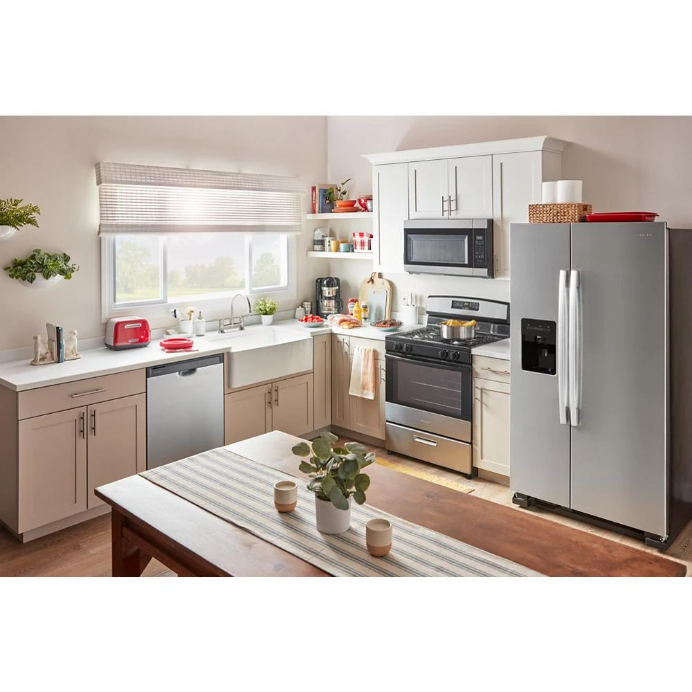 36-inch Side-by-Side Refrigerator with Dual Pad External Ice and Water Dispenser - (ASI2575GRS)