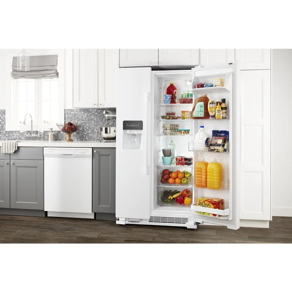 36-inch Side-by-Side Refrigerator with Dual Pad External Ice and Water Dispenser - (ASI2575GRW)