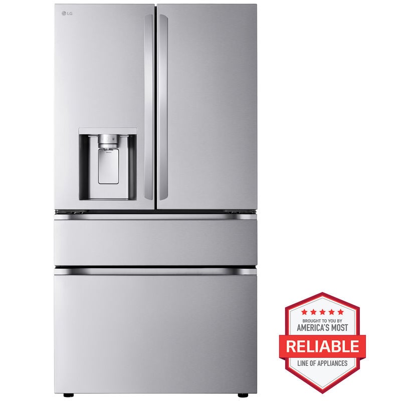 LG LF25G8330S 36 in. 24.5 cu. ft. Smart Counter Depth 4-Door French Door Refrigerator with Ice & Water Dispenser - PrintProof Stainless Steel