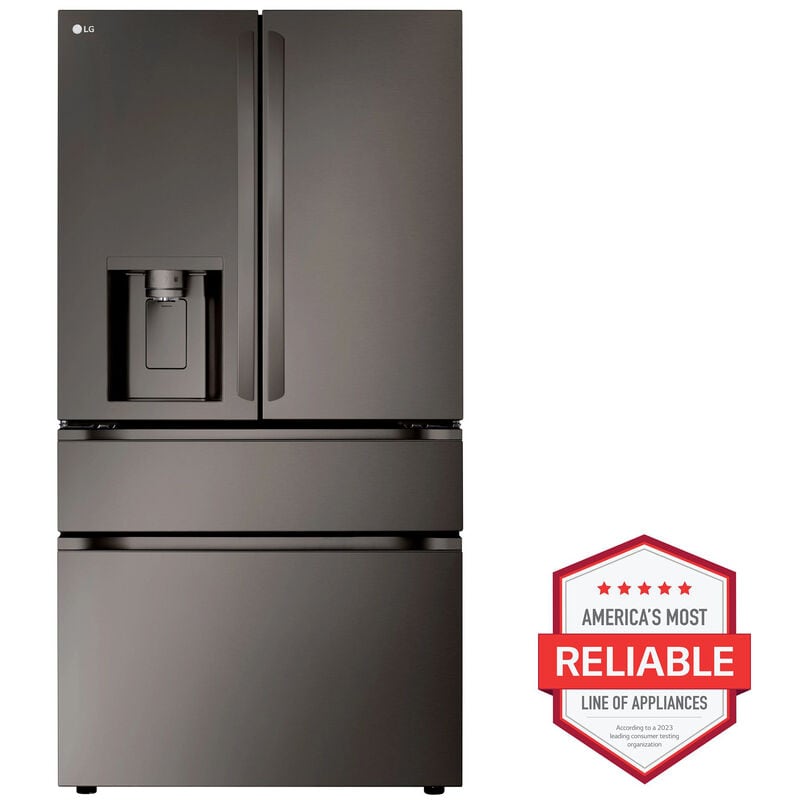 LG LF29H8330D 36 in. 28.6 cu. ft. Smart 4-Door French Door Refrigerator with Ice & Water Dispenser - PrintProof Black Stainless Steel