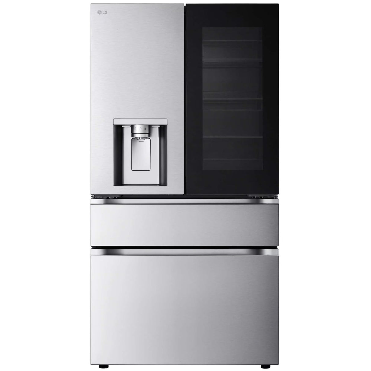 LG LF29S8365S 36 in. 28.6 cu. ft. Smart 4-Door French Door Refrigerator with MyColor InstaView, Ice & Water Dispenser - PrintProof Stainless Steel