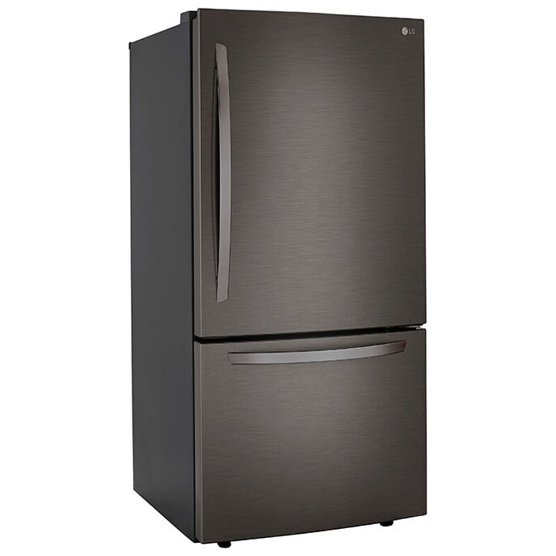 LG LRDCS2603D 33 in. 25.5 cu. ft. Bottom Freezer Refrigerator with Ice Maker - PrintProof Black Stainless Steel