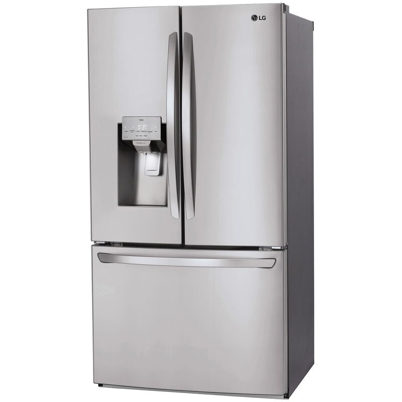 LG LRFS28XBS 36 in. 27.7 cu. ft. Smart French Door Refrigerator with Ice & Water Dispenser - PrintProof Stainless Steel