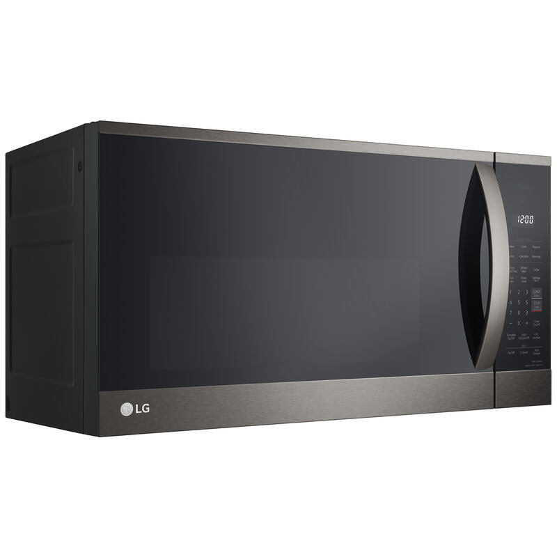 LG MVEM1825D 30 in. 1.8 cu. ft. 1000W Smart Over-the-Range Microwave with 300 CFM & Sensor Cooking - PrintProof Black Stainless Steel