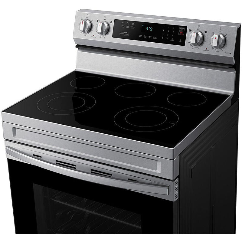 Samsung 30 in. 6.3 cu. ft. Smart Electric Range with Smoothtop Burners - Stainless Steel