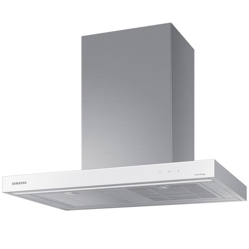 Samsung NK30CB600W12 30 in. Smart Convertible Chimney Style Range Hood with 630 CFM, 4 Fan Speeds & 1 LED Light - White